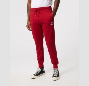 Pantalon Psycho Bunny Gresham Embroidered Bunny Sweatpants Hombre Rojos | BK1905243