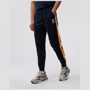 Pantalon Psycho Bunny Krome Sweat Pants Hombre Azul Marino | PA0149567