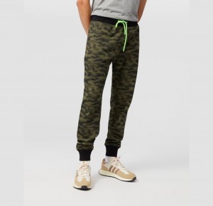 Pantalon Psycho Bunny Rockaway Camo Sweatpants Hombre Verde Oliva Oscuro | YP5194837