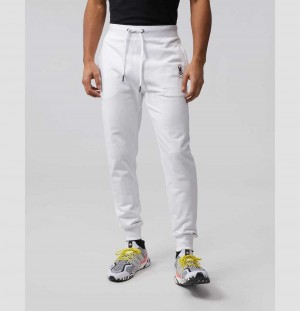 Pantalon Psycho Bunny Sweat Pants Hombre Blancos | EI8467135