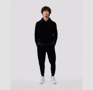 Pantalon Psycho Bunny Velour Sweatpant Hombre Negros | FU2835691