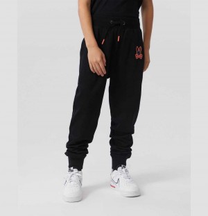Pantalon Psycho Bunny Waverly Pants Niños Negros | FJ3465807