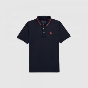 Polos Psycho Bunny Apple Valley Sport Polo Shirt Hombre Azul Marino | QM6731524