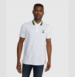 Polos Psycho Bunny Bailey Short Sleeve Polo Hombre Blancos | MD5261849