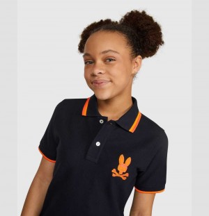 Polos Psycho Bunny Bennett Short Sleeve Polo Niños Azul Marino | XJ2654310