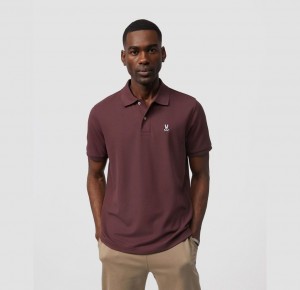 Polos Psycho Bunny Classic Polo Hombre 514 Vintage Plum | BH3094267