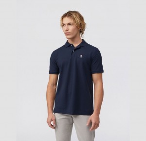 Polos Psycho Bunny Classic Polo Hombre Azul Marino | JY3872140