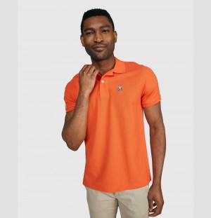 Polos Psycho Bunny Classic Polo Hombre Naranjas | OT8094715