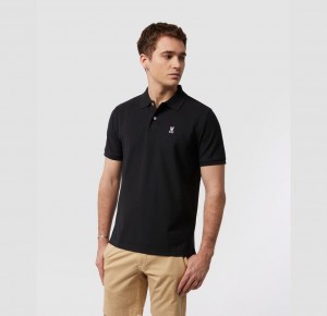 Polos Psycho Bunny Classic Polo Hombre Negros | TQ6904513