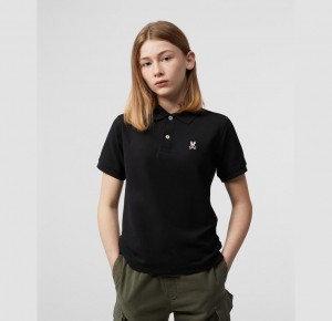 Polos Psycho Bunny Classic Polo Niños Negros | WH7542609
