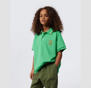 Polos Psycho Bunny Coda Fashion Polo Niños Verdes | RV6304758