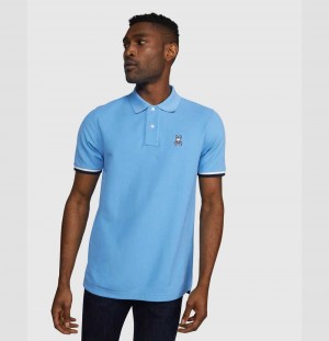 Polos Psycho Bunny Cole Short Sleeve Polo Hombre 492 Cornflower | UJ6892307