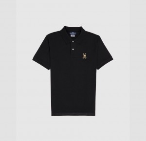Polos Psycho Bunny Copa Bunny Fashion Polo Hombre Negros | OZ3741892