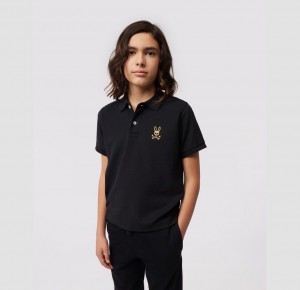 Polos Psycho Bunny Copa Fashion Polo Niños Negros | PM6284310