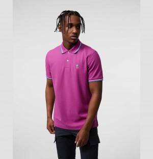 Polos Psycho Bunny Crispin Polo Hombre 560 Summer Plum | FW7863142
