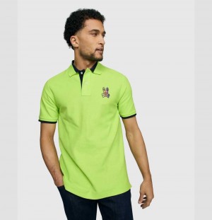 Polos Psycho Bunny Dylan Gradient Bunny Polo Hombre 322 Acid Lime | QU1925746