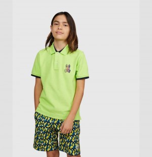 Polos Psycho Bunny Dylan Gradient Bunny Polo Niños 322 Acid Lime | AJ1630945