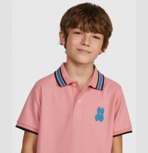Polos Psycho Bunny Eaton Short Sleeve Polo Niños Rosas | VH8021349
