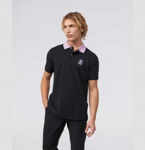 Polos Psycho Bunny Fashion Polo Hombre Negros | VT4105897