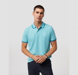 Polos Psycho Bunny Gresham Embroidered Polo Shirt Hombre Azules | KT9653487