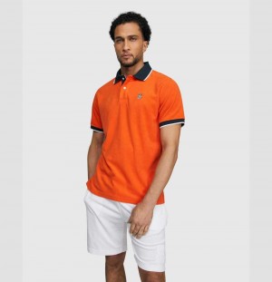 Polos Psycho Bunny Greyson Towel Terry Polo Hombre Naranjas | WU4312560