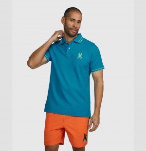 Polos Psycho Bunny Ian Polo Hombre Azules | TO3862451