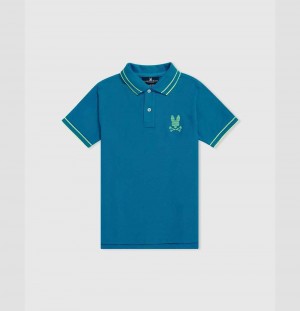 Polos Psycho Bunny Ian Polo Niños Azules | FY1263970