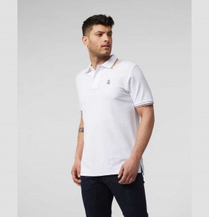 Polos Psycho Bunny Jerret Polo Hombre Blancos | GO3206974