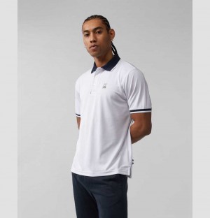 Polos Psycho Bunny Kellr Sports Polo Hombre Blancos | SC3562184