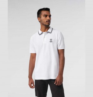Polos Psycho Bunny Larkin Polo Hombre Blancos | RW7146235