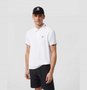 Polos Psycho Bunny Madison Polo Hombre Blancos | US3579068