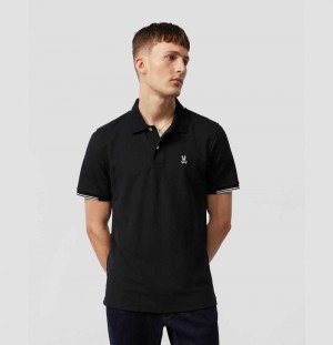 Polos Psycho Bunny Madison Polo Hombre Negros | IG2589607