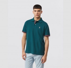 Polos Psycho Bunny Nassau Short Sleeve Polo Hombre 407 Spruce | SI6581702