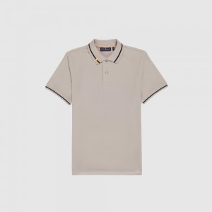 Polos Psycho Bunny Rialto Pique Polo Shirt Hombre 921 Sandstone | WS8657192