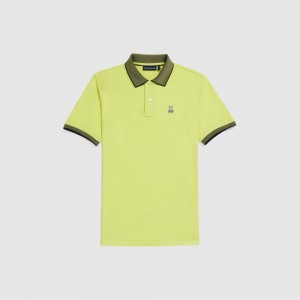 Polos Psycho Bunny Rodeo Pique Polo Shirt Hombre 342 Limeade | ZS2075689