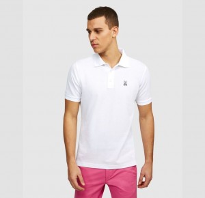 Polos Psycho Bunny Seacroft Sports Polo Hombre Blancos | QH5429781