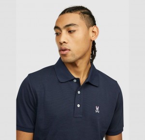 Polos Psycho Bunny Seacroft Sports Polo Hombre Azul Marino | ZN6028534