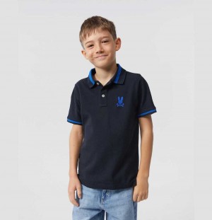 Polos Psycho Bunny Shaw Polo Niños Azul Marino | WU2069835