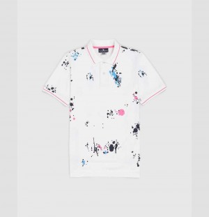 Polos Psycho Bunny Waverly Polo Hombre Blancos | NW0139857