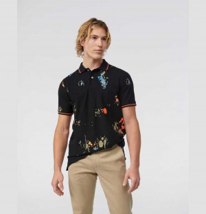 Polos Psycho Bunny Waverly Polo Hombre Negros | GD1960435