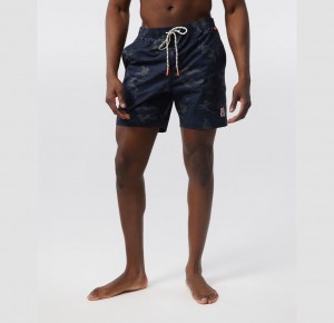 Ropa de Baño Psycho Bunny Allen Camo Swim Shorts Hombre Azul Marino | IU8029753
