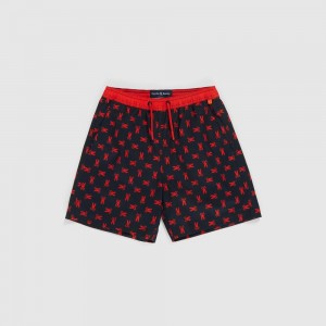 Ropa de Baño Psycho Bunny Cary Swim Trunk Niños Azul Marino | DT3841092