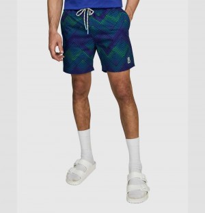 Short Psycho Bunny Adrian Chevron Swim Trunks Hombre 407 Sapphire | WF0384576