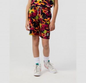 Short Psycho Bunny Allen Camo Aop Swim Shorts Niños 653 Wild Berry | CU0329458
