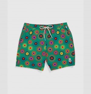 Short Psycho Bunny Andrew Swim Trunks Hombre 324 Emerald | LV7390245