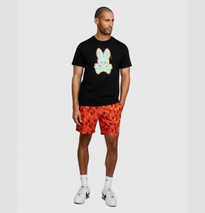 Short Psycho Bunny Bevans Swim Shorts Hombre 622 Neon Fire | GH1623805