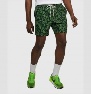 Short Psycho Bunny Carson Stripe Swim Trunks Hombre 321 Neon Kiwi | CV3069542