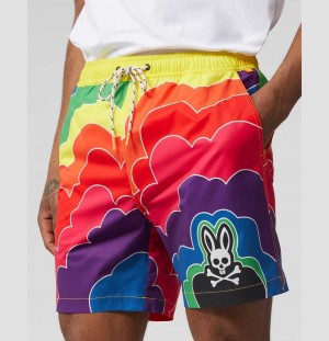 Short Psycho Bunny Chelton Swim Shorts Hombre 738 Neon Bolt | TF4673018