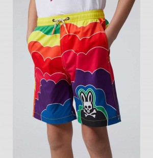 Short Psycho Bunny Chelton Swim Shorts Niños 738 Neon Bolt | XD8716452