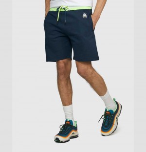 Short Psycho Bunny Clifton Shorts Hombre Azul Marino | HX2043869